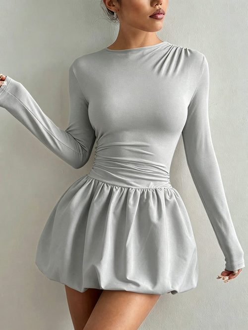 Long-sleeved flowing dress